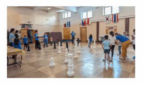 Children playing at New York Chess Academy in Forest Hills 
